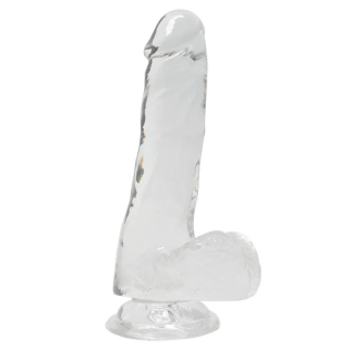 Прозрачный фаллоимитатор пеалистичный на присоске Alive Jelly Dildo Pepito, ТПЕ диаметр 3,5см, длина 15,5см