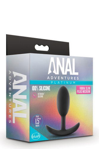 Анальна пробка зі стимулюючим дизайном Blush ANAL ADVENTURES VIBRA SLIM PLUG MEDIUM - 2