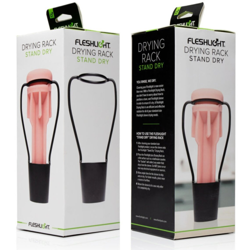 Підставка для просушування мастурбаторів чорного кольору Fleshlight - 5