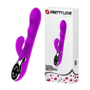 Вибратор со стимуляцией клитора перезаряжаемый PRETTY LOVE PASSION 