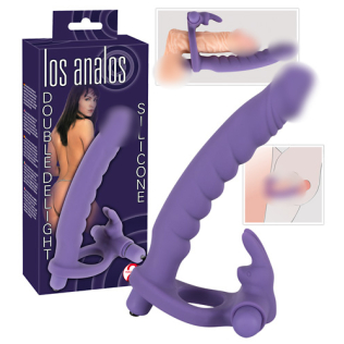 Вибронасадка для двойного проникновения фиолетового цвета You2Toys Los Analos Double Delight