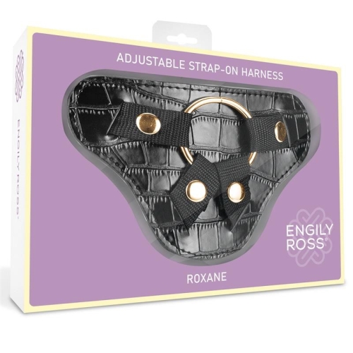 Трусики для страпону чорні Engily Ross Roxane Universal Adjustable Harness 3 Rings - 3