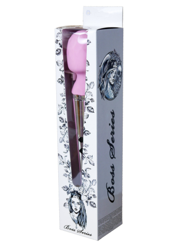 Вибромассажер Ванд в форме микрофона розового цвета Boss series Massager Genius - 6