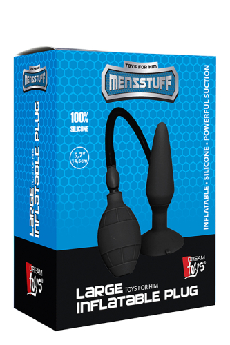 Надувной анальный плаг черный MENZSTUFF LARGE INFLATABLE PLUG - 2