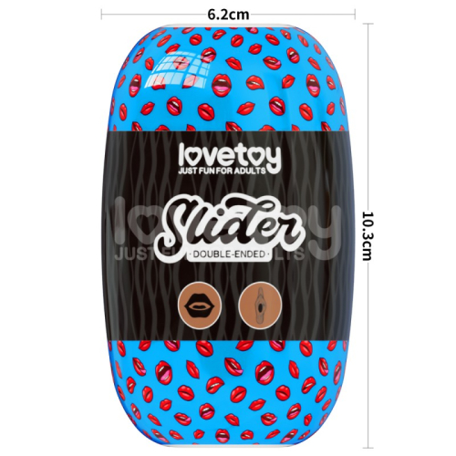 Двухсторонний мастурбатор в колбе Ротик и Вагина коричневого цвета Lovetoy - 2