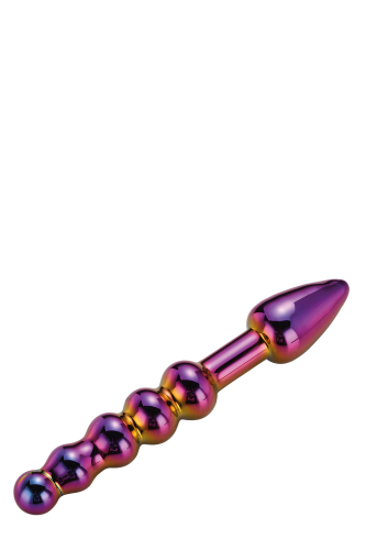 Двостороння анальна пробка та анальні кульки скляні рожевого кольору Dream Toys Ridged - 3