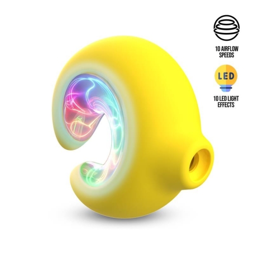 Кліторальний вібратор із вакуумом жовтий Engily Ross Mandy Clitoral Sucker Led Lights - 2