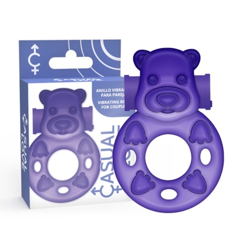Эрекционное виброкольцо на член фиолетовое Casual Love Bear Casual Love Ring - 1