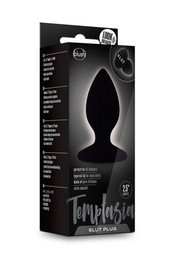 Силіконова анальна пробка чорна TEMPTASIA SLUT PLUG - 2