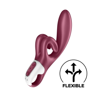 Вибратор с отростком для клитора красного цвета Satisfyer Touch Me 