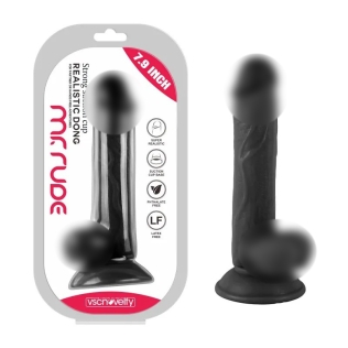 Фаллоимитатор реалистик на присоске Realistic Dong Black Mr. Rude 7.9 черный