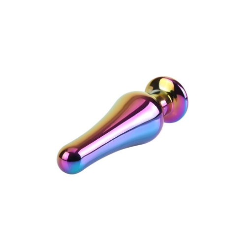 Анальная пробка с кристаллом радужного цвета Chisa Classic Butt Plug 4.4 - 3