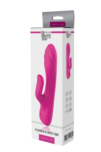 Вібратор для стимуляції точки G і клітора рожевий Dream Toys VIBES of LOVE FLEXIBLE G-SPOT VIBE - 2