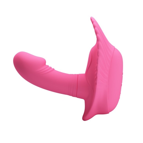Вибратор вагинальный силиконовый розового цвета PRETTY LOVE FANCY CLAMSHELL - 5