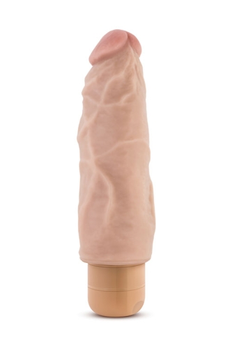 Реалистичный толстый вибромассажер MR. SKIN COCK VIBE VIBE 9 BEIGE - 3