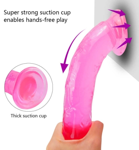 Фалоімітатор гелевий на присоску рожевий Love stay with me-SEXTOY PENIS - 4