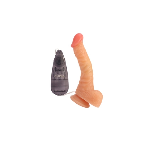 Вибратор реалистичный на присоске телесного цвета с пультом ДУ Lybaile Baile Slick pleasure - 3