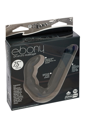 Водонепроницаемый массажер простаты с вибрацией чёрный EBONY - 4