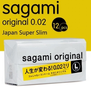 Поліуретанові презервативи Ультратонкі Sagami розмір L 0.02мм 10 штук