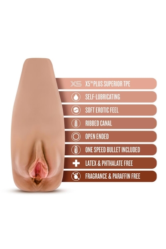 Мастурбатор вагина с вибрацией телесного цвета Blush Renata Tan - 3