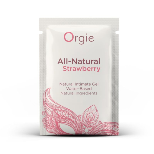 Оральний лубрикант на водній основі зі смаком полуниці Orgie All Natural 2 мл - 1