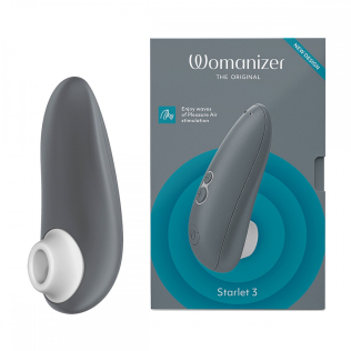 Вакуумный бесконтактный массажер для клитора Серый Womanizer Starlet 3