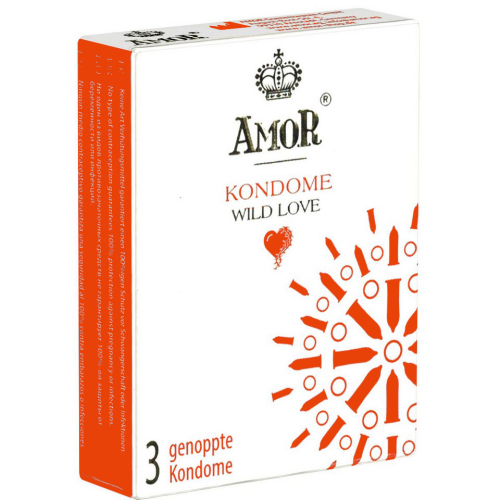 Презервативы с пузырчатой ​​поверхностью Amor Wild Love 3 штуки - 1