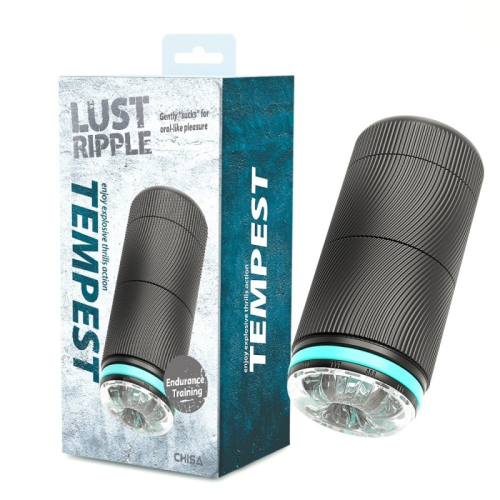 Мастурбатор для чоловіків із вібрацією прозорого кольору Chisa Lust Ripple Tempest - 1