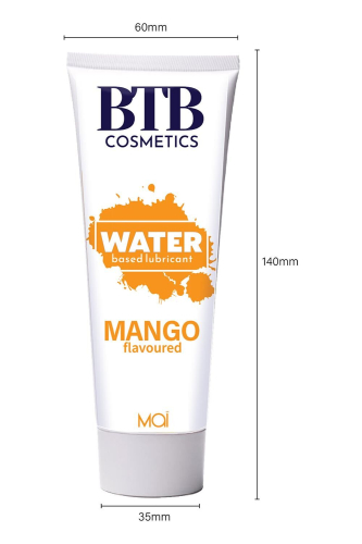 Лубрикант на водной основе с ароматом манго Mai BTB Flavored Mango 100 мл - 2