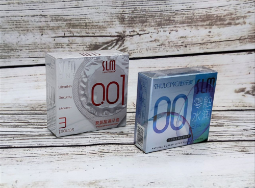 Презерватив ультратонкий из полиуретана прозрачного цвета Shulemei 3 шт - 10