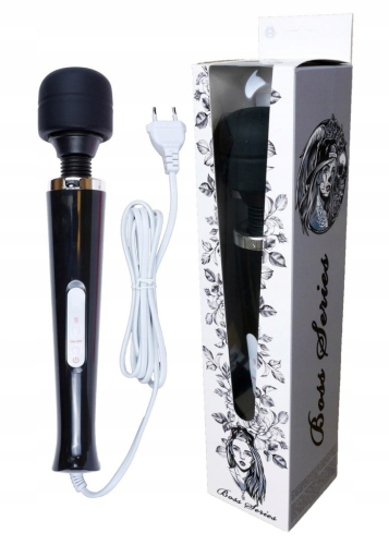 Вібромасажер Ванд у формі мікрофона чорного кольору Boss series Magic Massager Wand Cable - 1