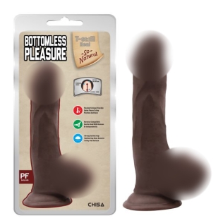 Фаллоимитатор реалистичный на присоске коричневого цвета Chisa Bottomless Pleasure