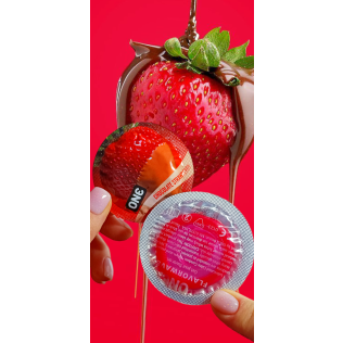 Презервативы ONE Chocolate Strawberry с ароматом и вкусом клубники и шоколада по 1 шт