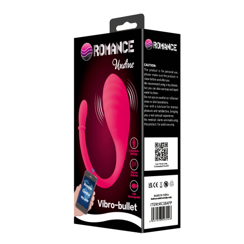 Смарт виброяйцо вагинальное силиконовое красное LYBAILE Romance Undine App Control Bullet Vibrator - 9