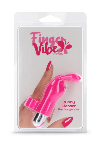 Вибратор на палец для клитора в виде кролика розовый Toy Joy Bunny Pleaser - 7