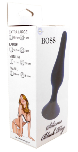 Анальний плаг чорного кольору BOSS of TOYS Plug Medium - 6