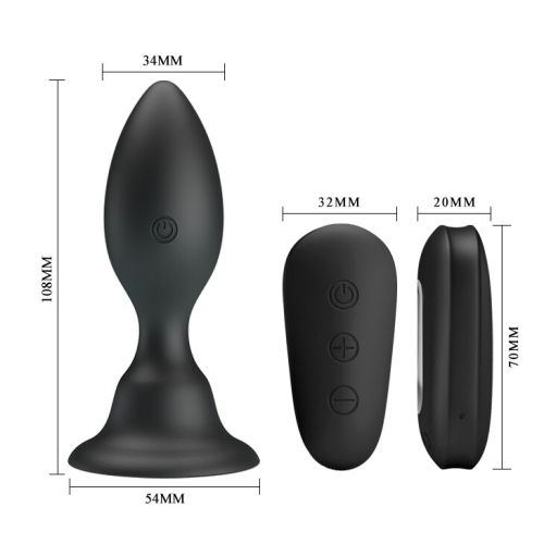 Анальний стимулятор з вібрацією чорний MR PLAY VIBRATING ANAL PLUG - 7