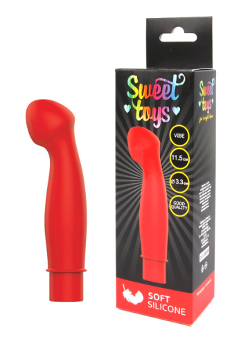 Вібратор силіконовий вагінальний для точки G червоний SWEET TOYS - 4