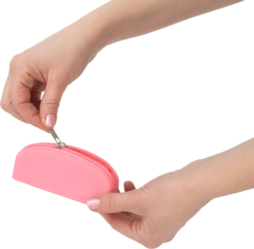 Сумка для зберігання секс-іграшок PowerBullet Silicone Zippered Bag рожева - 2
