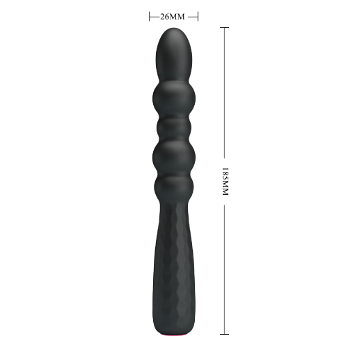 Вібратор анальний шароподібний чорного кольору Lybaile MR PLAY Bendable Vibrating Anal Plug - 9