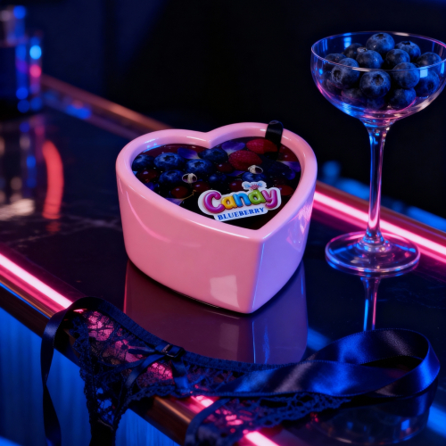 Масажна свічка у формі серця з ароматом чорниці Candy Blueberry 70 мл - 8