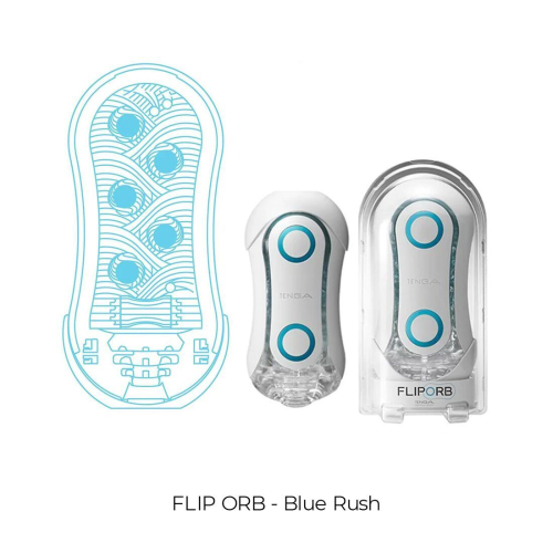 Мастурбатор для чоловіків Тенга Tenga FLIP ORB Blue Rush - 4