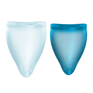 Набір менструальних чаш на 20 та 30 мл блакитна та бірюзова Fun Factory FUN CUP EXPLORE KIT 2 штуки