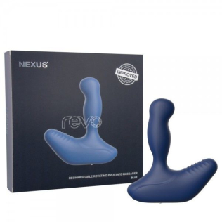 Вибро-массажер простаты с вращением Nexus Revo New Blue