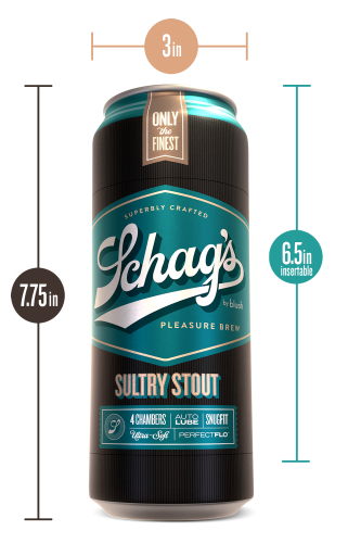 Самозмащувальний мастурбатор SCHAG'S SULTRY STOUT FROSTED - 3