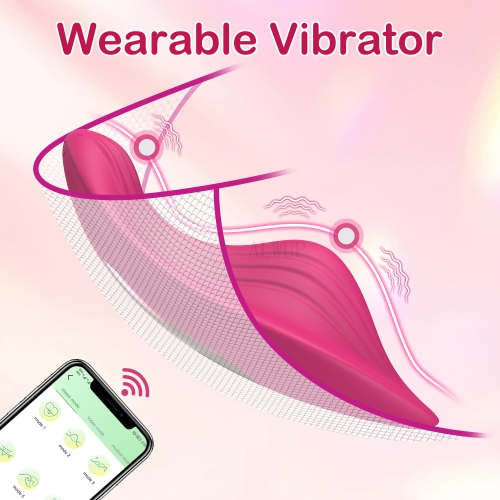 Смарт вібротрусики кліторальні рожеві Sexy desires BUTTERFLY Wearable Vibration Egg - 5