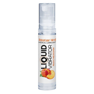 Лубрикант с эффектом вибрации Amoreane Med Liquid Vibrator Peach 10 мл