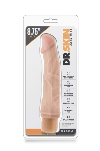 Вібратор реалістичний із полівінілхлориду тілесного кольору Blush MR. SKIN - 5