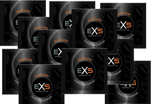 Презервативы черные из натурального каучукового латекса Exs BLACK 10 штук - 1