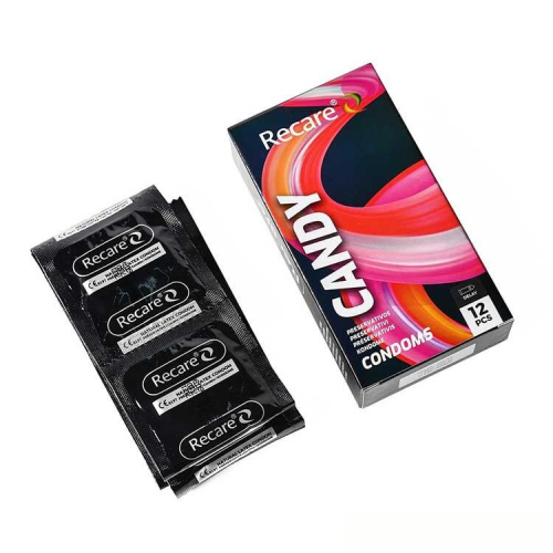Презервативи пролонгуючий ефект цукерковий аромат Recare Delay Candy Condoms Holographic 12 штук - 2